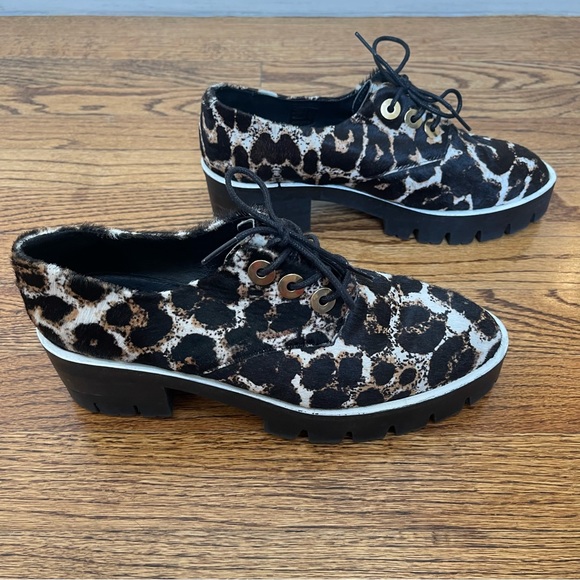 Sandro Leopard Print Chunky Platform Loafers - Picture 7 of 11